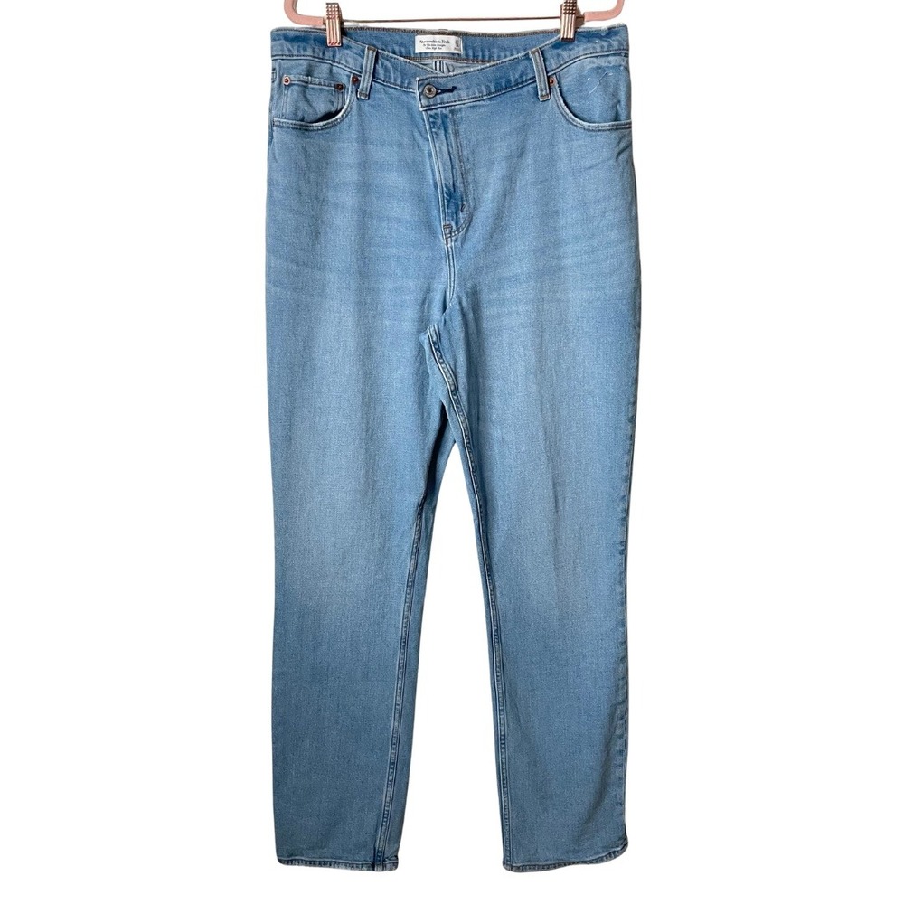 Abercrombie & Fitch Jeans Womens 16 Long 90s Slim‎ Straight High Rise Crossover
